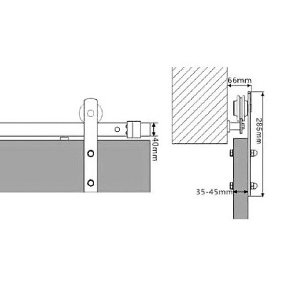 LOFT RIKA / System drzwi przesuwnych 2 m