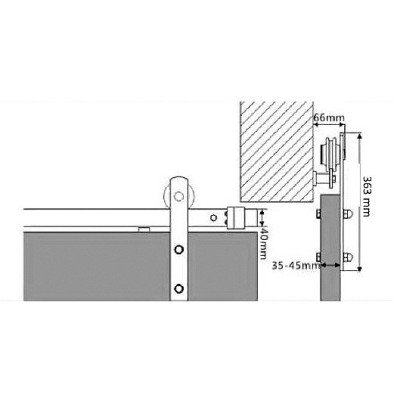 LOFT INKA / System drzwi przesuwnych 2 m