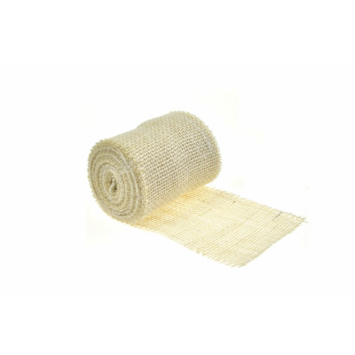 Juta 10.Bielona / Tkanina jutowa bielona 10 cm