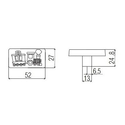 G31-GD35.RED / Uchwyt meblowy - pociąg