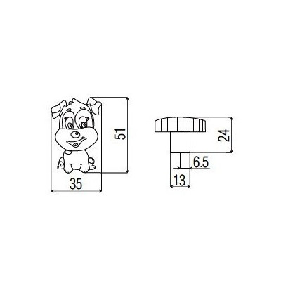 G31-GD29 / Uchwyt meblowy - piesek