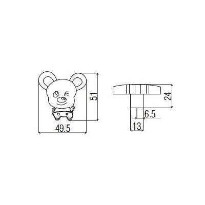 G31-GD28 / Uchwyt meblowy - myszka