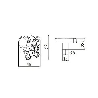 G31-GD30 / Uchwyt meblowy - słoń