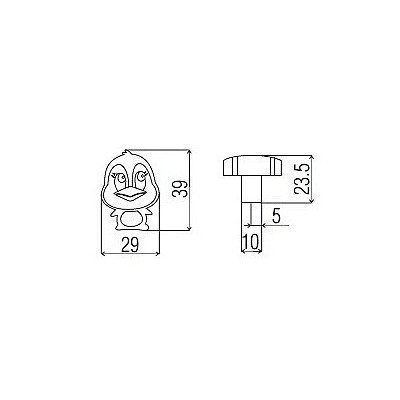 G31-GD31 / Uchwyt meblowy - kaczorek