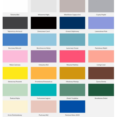 NEW-F.pantone roku 2020 / Farba akrylowa