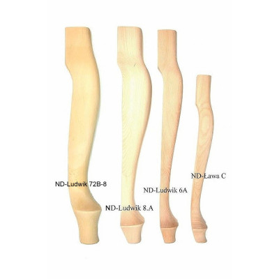 ND-Ludwik 8.A / Noga drewniana stołowa - bukowa