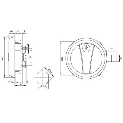 A13-26 / Zamek do szaf metalowych