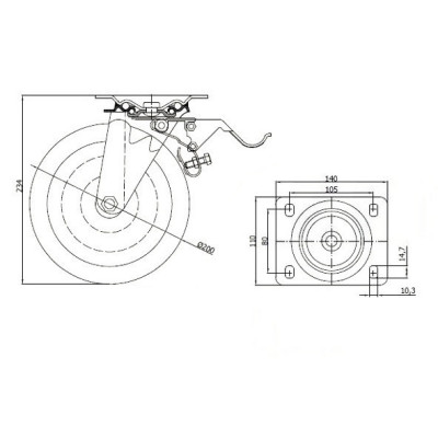 KHP-200 / Kółko transportowe 200 mm