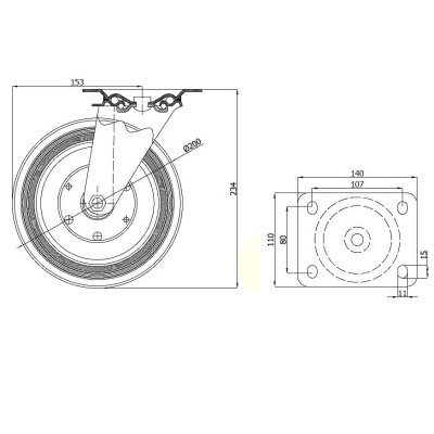 KOP-200 / Kółko transportowe 200 mm
