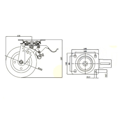 KHP-160 / Kółko transportowe 160 mm