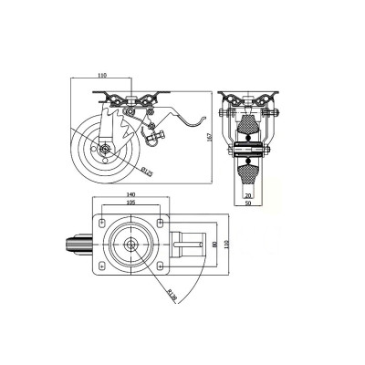 KHP-125 / Kółko transportowe 125 mm