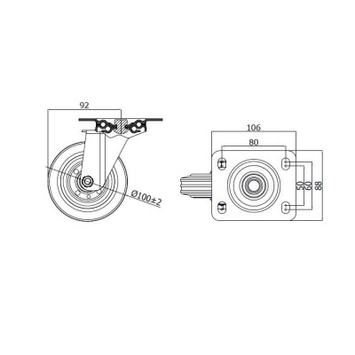 KOP-100 / Kółko transportowe 100 mm
