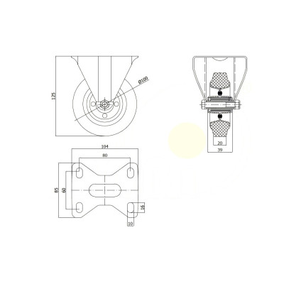 KS-100 / Kółko transportowe 100 mm
