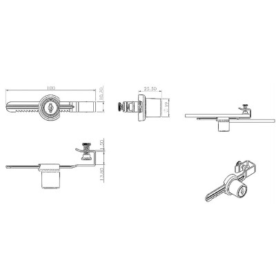 A14-20 / Zamek grzebieniowy do szyb przesuwanych