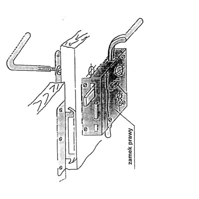 Zamek Wiejski.H / Zamek do drzwi z klamką
