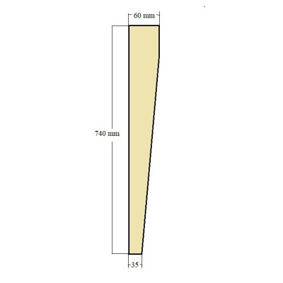ND-kwadrat.720 / Noga drewniana zwężana