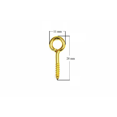 B-526.6.T / Wkręt oczkowy mosiądzowany