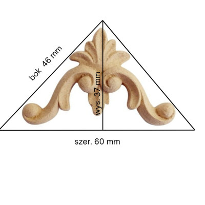 R-4517 / Ornament z pyłu drzewnego 60 x 45 mm