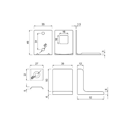 M-68.SŁOW / Zawieszka meblowa