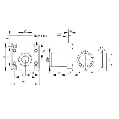A13-9. Tabular / Zamek cylindryczny nakładany