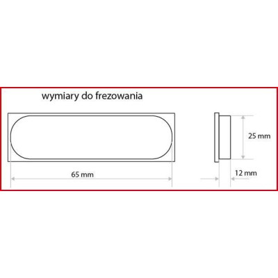 R-338 M.N2 / Uchwyt wpuszczany