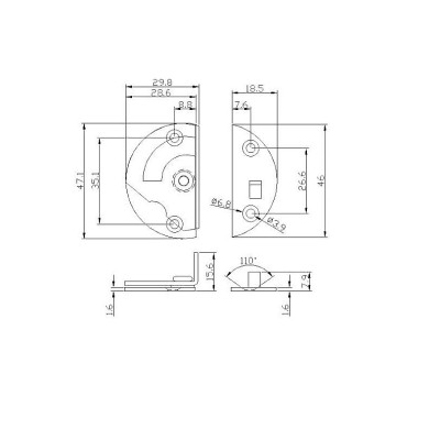 P24-125.MINI / Okucie do łączenia blatów