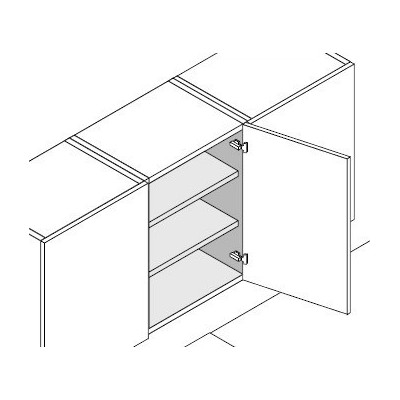 BB3-60.ATM.ZEWN / Zawias puszkowy nakładany z prowadnikiem