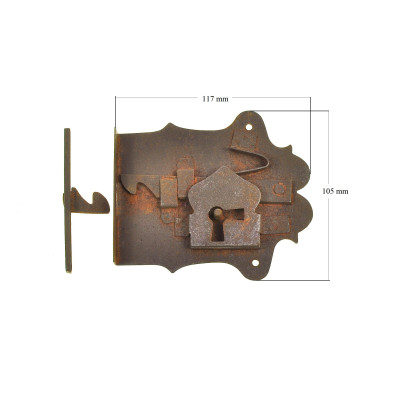 Zamek półwpuszczany do skrzyń