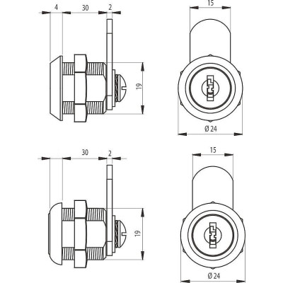 a14-130 / Zamek cylindryczny ryglowy