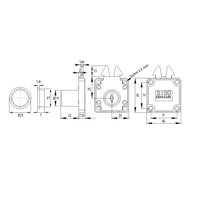 Zamek do drzwi przesuwnych