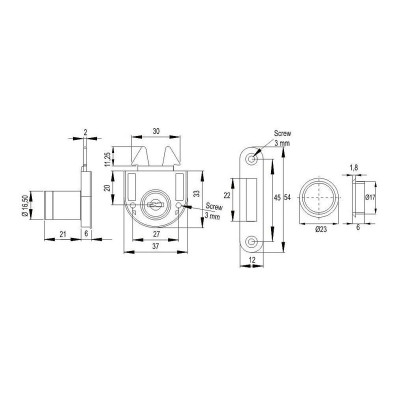 A13-6.CZARNY / Zamek żaluzjowy