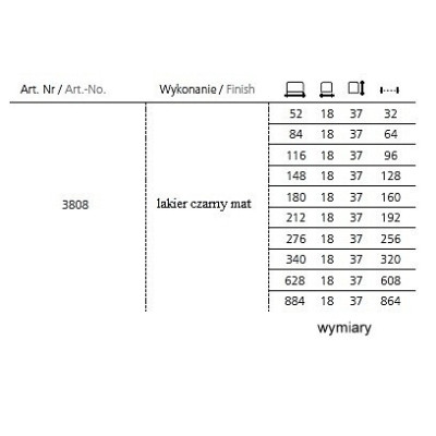 G30-3808 czarny / Uchwyt meblowy