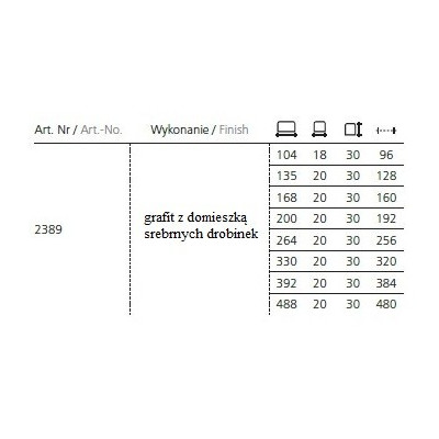 G30-2389.Marone / Uchwyt meblowy - grafit marone