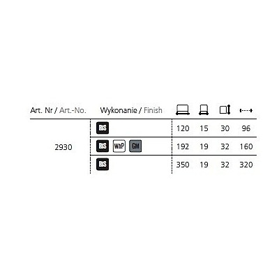 G30-2389.CZARNY / Uchwyt meblowy