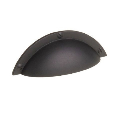 G30-2313.Czarna / Uchwyt meblowy - muszelka