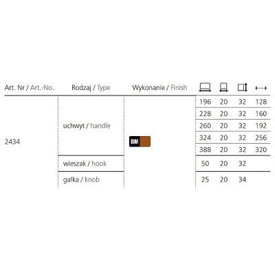 G30-2434 / Uchwyt meblowy