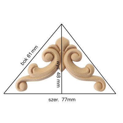 R-4583 / Ornament z pyłu drzewnego 77 x 61 mm