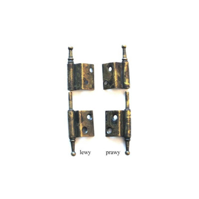 R-1515.L-MOS / Zawias kątowy stalowy lewy-mosiądzowany