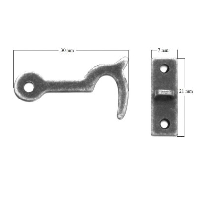 B-509 T patyna / Haczyk do kasetek