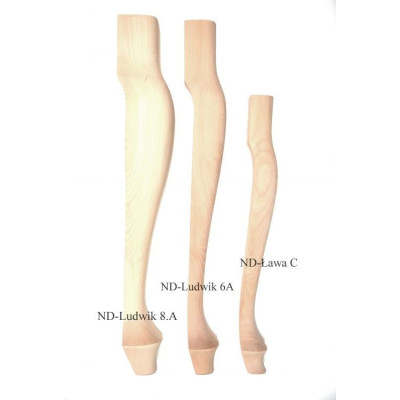 ND-Ludwik Ława C / Noga drewniana stołowa - bukowa