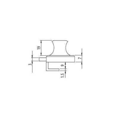 Z30-275 / Zamek do drzwi szklanych