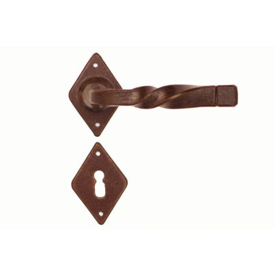 FM 027.NNM.R / Klamka żelazna z szyldem FM 027.NNM.R