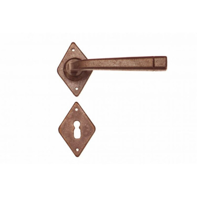 FM 044.NNM.R / Klamka żelazna z szyldem FM 044.NNM.R