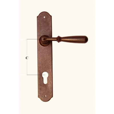 FM 030.YM.R / Klamka żelazna z szyldem FM 030.YM.R