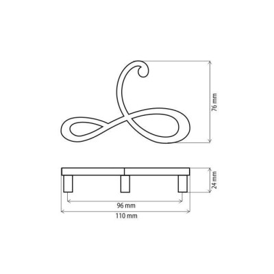 DU22.096.G2 prawy / Uchwyt meblowy 96 prawy