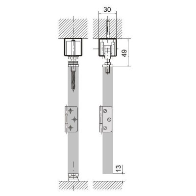 A13-30 / Okucia drzwi składanych - zestaw