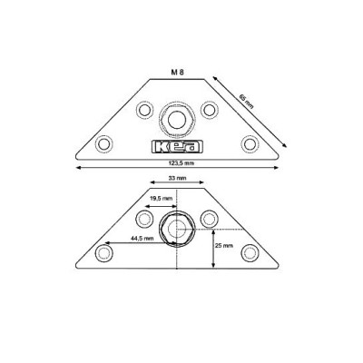 PŁY-5.KEA.OKR / Mocowanie nóg 8mm
