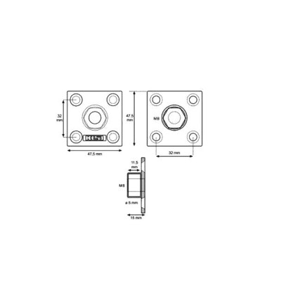 PŁY-5.KEA.OKR / Mocowanie nóg 8mm