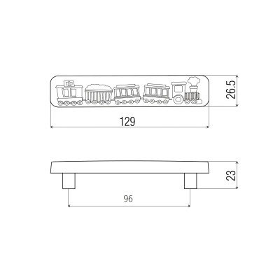 UD01-096.Green / Uchwyt meblowy