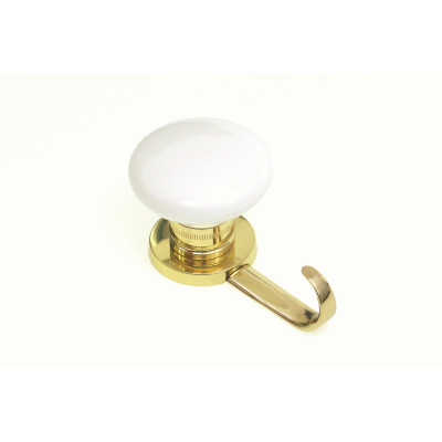 RM-4154 / Wieszak mosiężny + porcelana